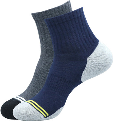 SOCKSXPRESS Full Cushioned Men Self Design Ankle Length(Pack of 2)