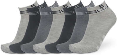 feelax Men Solid Mid-Calf/Crew(Pack of 7)