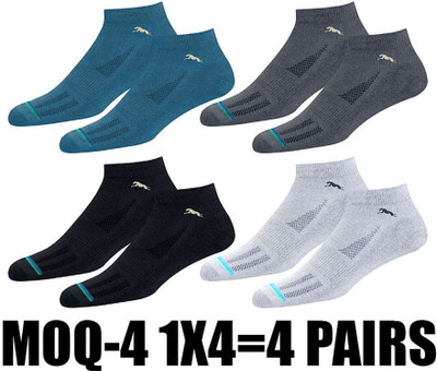 Whippet Men & Women Solid, Self Design Low Cut(Pack of 4)