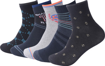 Siddlife Men & Women Self Design Ankle Length(Pack of 5)