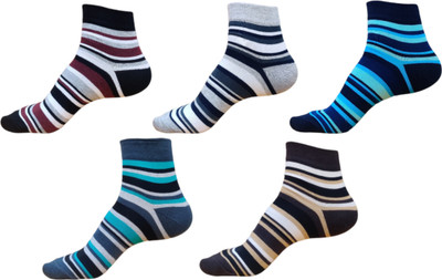 DOUBLE SEVEN Men Striped Ankle Length(Pack of 5)