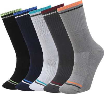 RYSN Men Solid Calf Length(Pack of 5)