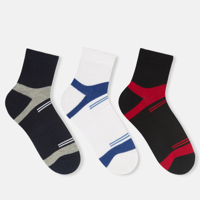 SOCKSXPRESS Half Cushioned Men Color Block Ankle Length(Pack of 3)