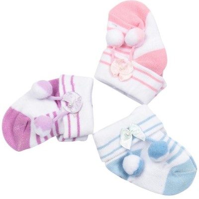 WKLOUYHE Baby Boys & Baby Girls Floral Print, Striped, Woven Ankle Length(Pack of 3)