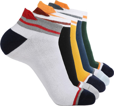 Kolor Fusion Men & Women Color Block Ankle Length(Pack of 5)
