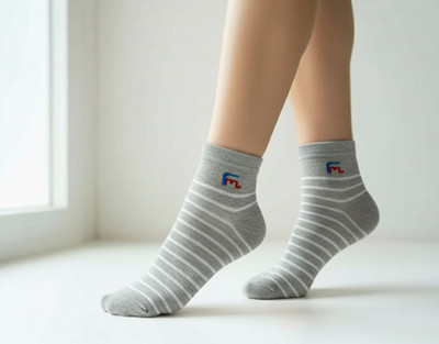 FeetMotion Men Striped Ankle Length
