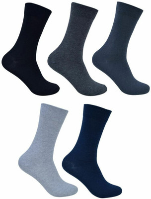 Broova Men Solid Calf Length(Pack of 5)
