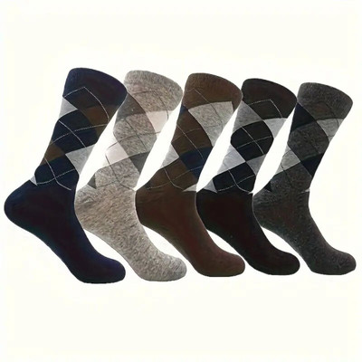 Basketship Men Printed Mid-Calf/Crew(Pack of 5)
