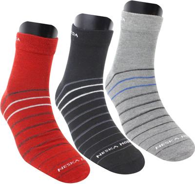 Neska Moda Men Striped Ankle Length(Pack of 3)