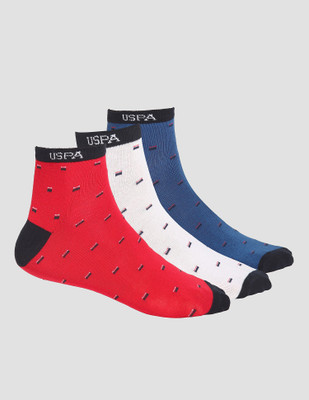 U.S. POLO ASSN. Men Solid Ankle Length(Pack of 3)