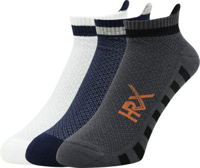 HRX by Hrithik Roshan Men Self Design Low Cut(Pack of 3)