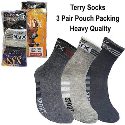 soxsense Men Printed Ankle Length(Pack of 3)