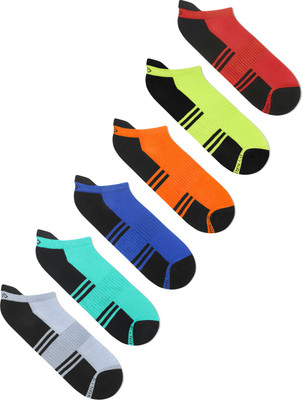 Dynamocks Women Color Block Ankle Length(Pack of 6)