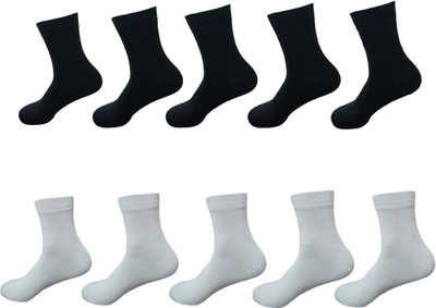 Tixy Men Solid Ankle Length(Pack of 10)