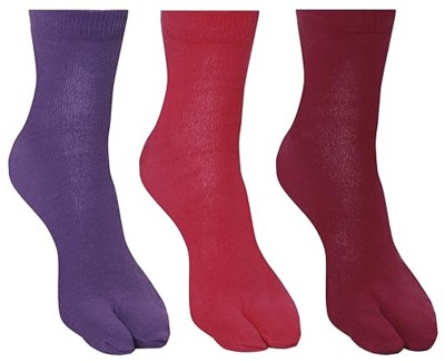 Supersox Women Solid Mid-Calf/Crew(Pack of 3)