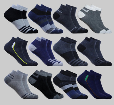 krijo Men Solid Ankle Length(Pack of 12)