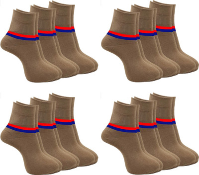 Akeet Trend Men Solid Ankle Length(Pack of 12)