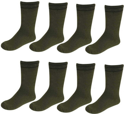 Akeet Trend Men Solid Mid-Calf/Crew(Pack of 8)