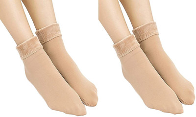 vactly Men & Women Self Design Ankle Length(Pack of 2)