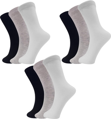 Broova Men Solid Calf Length(Pack of 9)