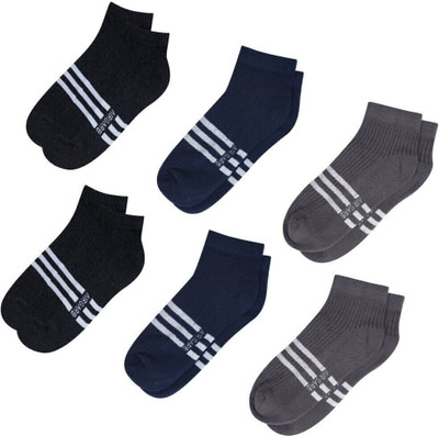 Air Garb Comfort Premium Quality Cotton Socks Men & Women Striped Low Cut(Pack of 6)
