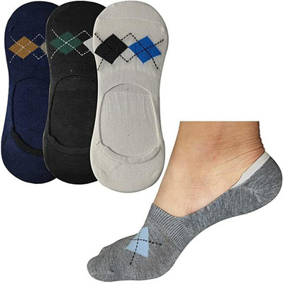 FATON Men Printed Low Cut(Pack of 4)