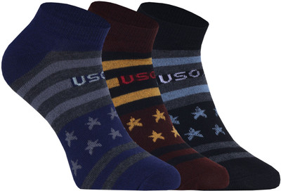 KRISOXO Unisex Printed Ankle Length(Pack of 3)