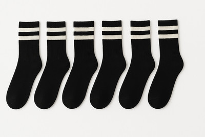 MAMU Men Self Design Mid-Calf/Crew(Pack of 6)