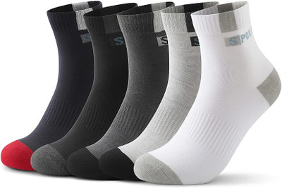 Bahuzo Men & Women Self Design Ankle Length, Low Cut