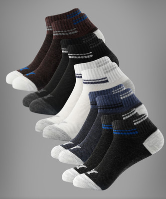Brucella Men Solid Ankle Length(Pack of 5)
