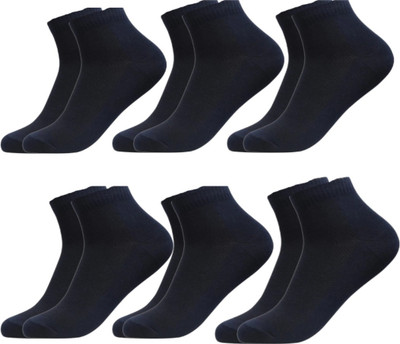JPT Unisex Solid Ankle Length(Pack of 6)