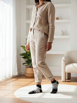 zaysoo Men & Women Striped Ankle Length(Pack of 5)