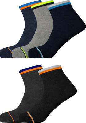 Lux Nitro Men Self Design Ankle Length(Pack of 5)