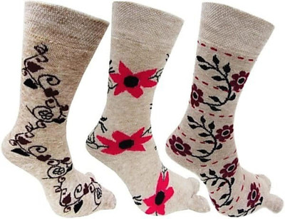GARUN Women Embriodered Calf Length(Pack of 3)