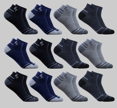 krijo Men Solid, Self Design Ankle Length(Pack of 12)