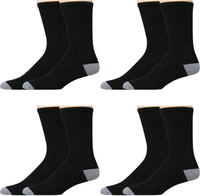 Akeet Trend Men Solid Mid-Calf/Crew(Pack of 4)