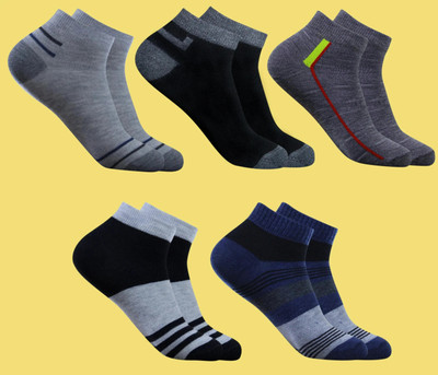 krijo Men Solid, Self Design Ankle Length(Pack of 5)