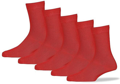 VKXPCHI Boys & Girls Solid Calf Length(Pack of 6)