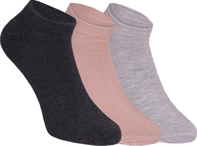 KRISOXO Unisex Printed, Solid Ankle Length(Pack of 3)