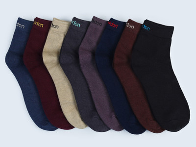FABdon Men Solid Ankle Length(Pack of 8)