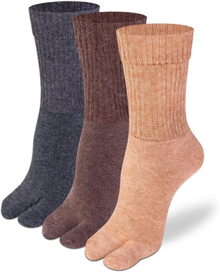 Supersox Winter Thermal Regular Length Socks for Women Solid Calf Length(Pack of 3)
