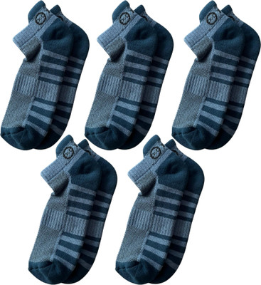 fourO Men & Women Striped Ankle Length(Pack of 5)