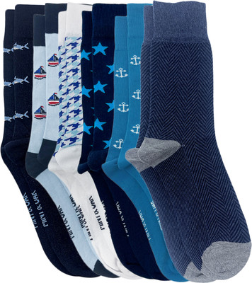 Mint and Oak Men Printed Calf Length(Pack of 6)