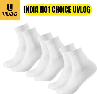 Uvlog Men & Women Solid Ankle Length(Pack of 3)