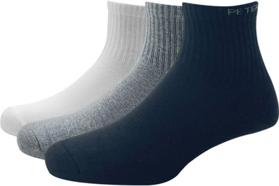 PETER ENGLAND Men Solid Mid-Calf/Crew(Pack of 3)