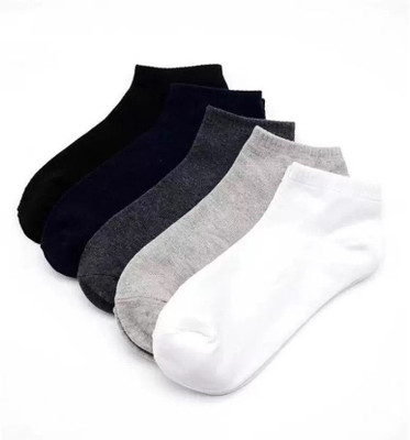 Buyra Men & Women Self Design Ankle Length, Peds/Footie/No-Show, Low Cut(Pack of 5)