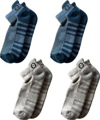fourO Men & Women Striped Ankle Length(Pack of 4)