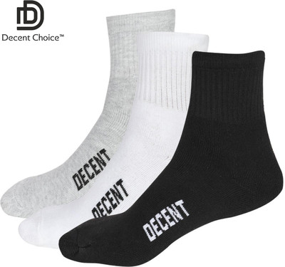 Decent Choice Unisex Solid Ankle Length(Pack of 3)