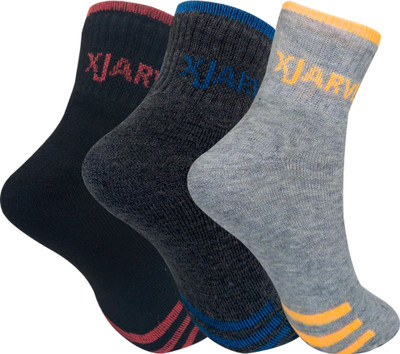 XJARVIS Men & Women Solid Ankle Length(Pack of 3)