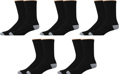 Akeet Trend Men Solid Mid-Calf/Crew(Pack of 5)